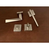 Vista Saten Kare Rozetli Wc Banyo Kapı Kolu 1 Takım thumbnail 3