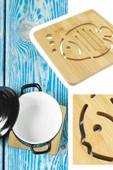 Nishev.com Evini Sev 2'Lİ Bambu Lüx Balık Desenli Kare Nihale - 4