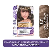 LOreal Paris L'Oréal Paris Excellence Cool Creme 6.11 Ekstra Küllü Koyu Kumral Saç Boyası - 1