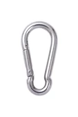 Düz Yaylı Karabina Kanca - 8x80 mm (1 Adet) - Dağcılık, Kamp, Güvenlik, Emniyet, Anahtarlık - 7