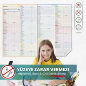 Yks Konuları Ve Analiz Tablosu, Sınava Hazırlık Planlayıcı, Statik Tutunan Akıllı Kağıt Yazı Tahtası - 1