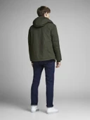 JACK JONES Erkek Kapüşonlu Haki Renk Mont 12140297 - 3