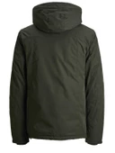 JACK JONES Erkek Kapüşonlu Haki Renk Mont 12140297 - 6
