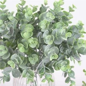 Nettenevime Yapay Çiçek Okaliptus Şimşir Demeti Pudralı Pastel Yeşil Garnitür Aradal Dekoratif Yapay Bitki thumbnail 6