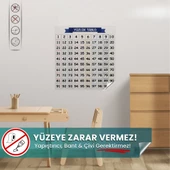 Yüzlük Tablo, Matematik Öğreniyorum, İz Bırakmaz, Yapışkansız Tutunan Akıllı Kağıt Yazı Tahtası - 1