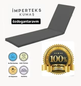 Solmaz Sıvı Geçirmez Kalın Kumaş  180X55X5 Cm Şezlong Minderi Gri 2 Adet - 1