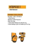 İngco Cepli Alet Kemeri 6 Gözlü Ayarlı Kemerli 290x190mm HTBP03011 - 2