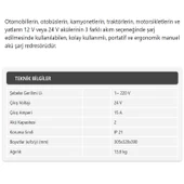 Demiriz Akü Şarj Cihazı Redresör 24V-15A BC2415 - 2