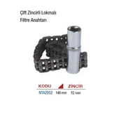 NT Tools 140mm Çift Zincirli 1/2" Lokmalı Filtre Anahtarı NTA2052 - 1