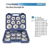 NT Tools 23 Parça Alüminyum Kapak Tip Filtre Sökme Takma Seti NTKASET23 - 1