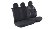 Ford Transit 2013 ve Sonrası 2+1 Ön Koltuk Kılıf Seti Alkantra Siyah Dikiş - 1