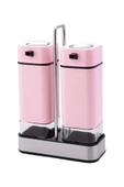 Nishev.com Evini Sev Emsan Plaza Standlı Yağlık Sirkelik Seti – Baby Pink - 1