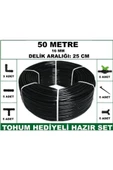16 mm Delikli 50 mt 25 cm Bahçeniz İçin İdeal Damla Sulama Hortumu -Tohum Hediye- Hazır SET 5'li - 6