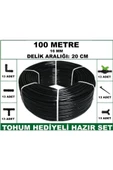 16 mm Delikli 100 mt 20 cm Bahçeniz İçin İdeal Damla Sulama Hortumu -Tohum Hediye- Hazır SET 13'lü - 6