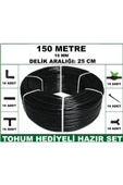 16 mm Delikli 150 mt 25 cm Bahçeniz İçin İdeal Damla Sulama Hortumu -Tohum Hediye- Hazır SET 16'lı - 3