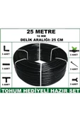16 mm Delikli 25 mt 25 cm Bahçeniz İçin İdeal Damla Sulama Hortumu -Tohum Hediye- Hazır SET 3'lü - 3