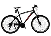 BİSAN LEON ERKEK DAĞ BİSİKLETİ 46CM V 26 JANT 21 VİTES MAT SİYAH KIRMIZI - 1