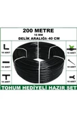 16 mm Delikli 200 mt 40 cm Bahçeniz İçin İdeal Damla Sulama Hortumu -Tohum Hediye- Hazır SET 18'li - 6
