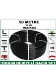 16 mm Deliksiz 50 mt Bahçeniz İçin İdeal Damla Sulama Hortumu -Tohum Hediye- Hazır SET 5'li - 3