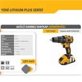 Chattel Profesyonel 21V Akülü Darbeli Delme Vidalama 2A Çift Akü Kömürsüz Motor Çantalı CHT 4425 - 2