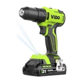 Vido Profesyonel 21V Akülü Darbeli Delme Vidalama 60 Nm. Tork Kömürsüz Motor Çanta + Çift Akü WD040210210 - 1