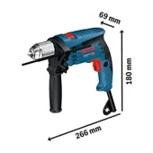 Bosch Profesyonel GSB 13 RE Elektrikli Darbeli Matkap 600W 13mm Supra Mandren 0601217100 - 2