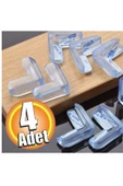 ALAY Ticaret   Şeffaf Yapışkanlı Kenar ve Köşe Koruyucu - Çocuk Kenar Köşe Koruma 4'lü - 1