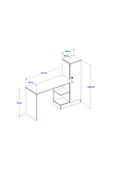ANZERA Opus Ofis / Çalışma Masası - Atlantik Çam / Antrasit - Dolaplı - 3