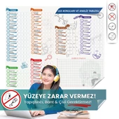 LGS Konuları Ve Analiz Tablosu, Sınava Hazırlık Planlayıcı, Statik Tutunan Akıllı Kağıt Yazı Tahtası - 1