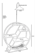 Lumexx Plüton Ceviz Lambader Metal Başlıklı - 4
