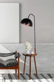 Lumexx Demet Sehbalı Ahşap Lambader Ceviz Retro 3 Başlıklı - 3