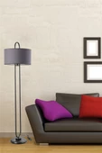 Lumexx Elips Lambader Siyah Ayak Koyu Gri Abajurlu - 1