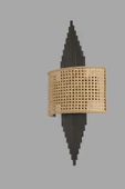 Lumexx ASLI SİYAH OVAL RATTAN ABAJURLU APLİK - 2