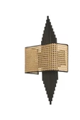 Lumexx ASLI SİYAH DİKDÖRTGEN RATTAN ABAJURLU APLİK - 2