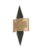 Lumexx ASLI SİYAH OVAL RATTAN ABAJURLU APLİK - 1