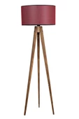 Lumexx Tripod Yanık Lambader Silindir Koyu Bordo Abajurlu - 1