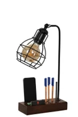 Lumexx Lila Metal Kafesli Masa Lambası - 1
