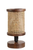 Lumexx GİZEM CEVİZ RATTAN ABAJURLU MASA LAMBASI thumbnail 2