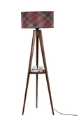Lumexx Sehbalı Tripod Lambader Ceviz Silindir 03 Abajurlu - 1