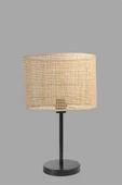 Lumexx ÖRGÜLÜ RATTAN ABAJURLU MASA LAMBASI SİYAH - 3