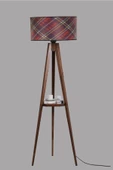 Lumexx Sehbalı Tripod Lambader Ceviz Silindir 03 Abajurlu - 2