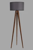 Lumexx Tripod Ceviz Lambader Silindir Koyu Gri Abajurlu - 2