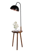 Lumexx Demet Sehbalı Ahşap Lambader Ceviz Retro 3 Başlıklı - 1
