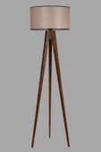 Lumexx Tripod Ceviz Lambader Silindir Koyu Hasır Abajurlu - 2