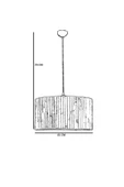 Lumexx BAMBU 07 ABAJURLU TEKLİ SARKIT AVİZE - 4