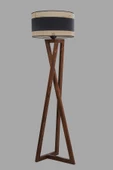 Lumexx Hiper Maçka Ceviz Lambader Silindir 03 Rattan Abajurlu 8636-1 - 2