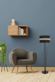 Lumexx Kelebek Siyah Lambader Silindir 02 Rattan Abajurlu - 1