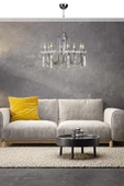 Lumexx KONTES 8 Lİ KROM RUSTİK AVİZE - 1