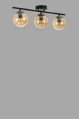 Lumexx YENİ CAN 3 LÜ SİYAH BAL CAMLI AVİZE - 3