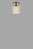 Lumexx YENİ NOMİ TEKLİ MAT KROM BAL CAMLI AVİZE - 3